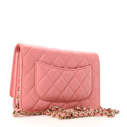 Chanel Caviar Quilted Wallet on Chain WOC Pink 3 of 10