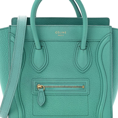 Celine Drummed Calfskin Nano Luggage 8 of 10