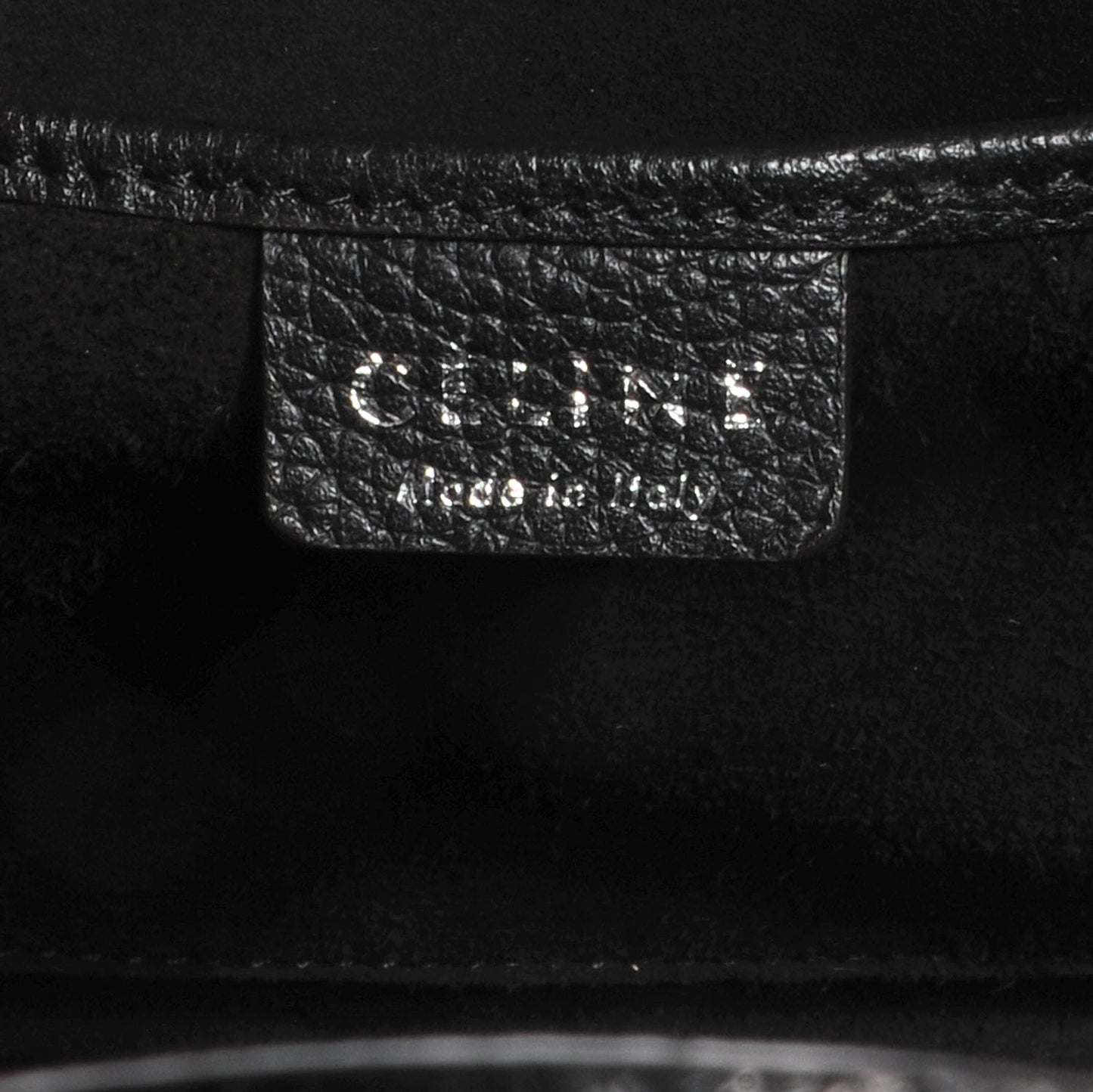 Drummed Calfskin Nano Luggage Black