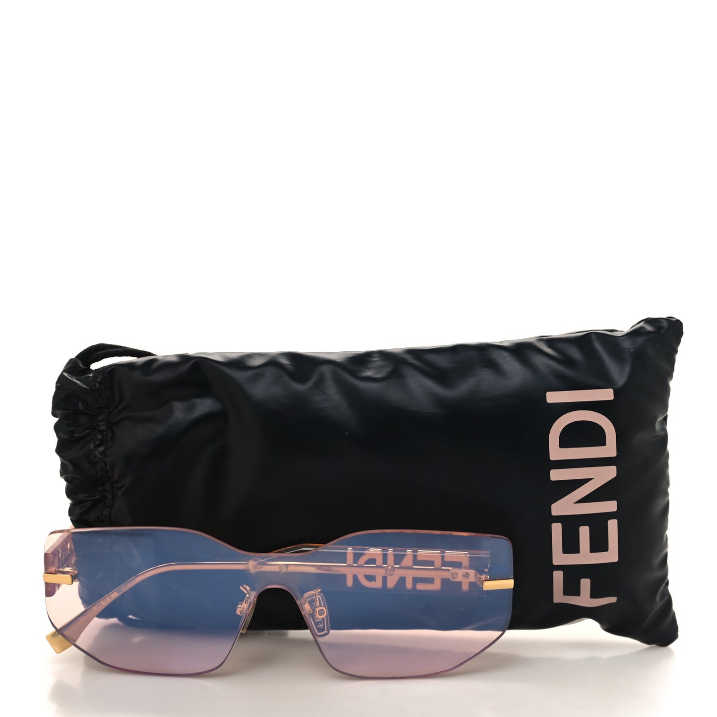 Metal Fendigraphy Shield Sunglasses FE 40066/U Pink Gold