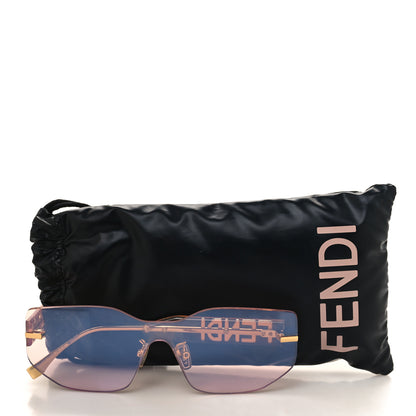 Fendi Metal Fendigraphy Shield Sunglasses FE 40066/U Pink Gold 7 of 7