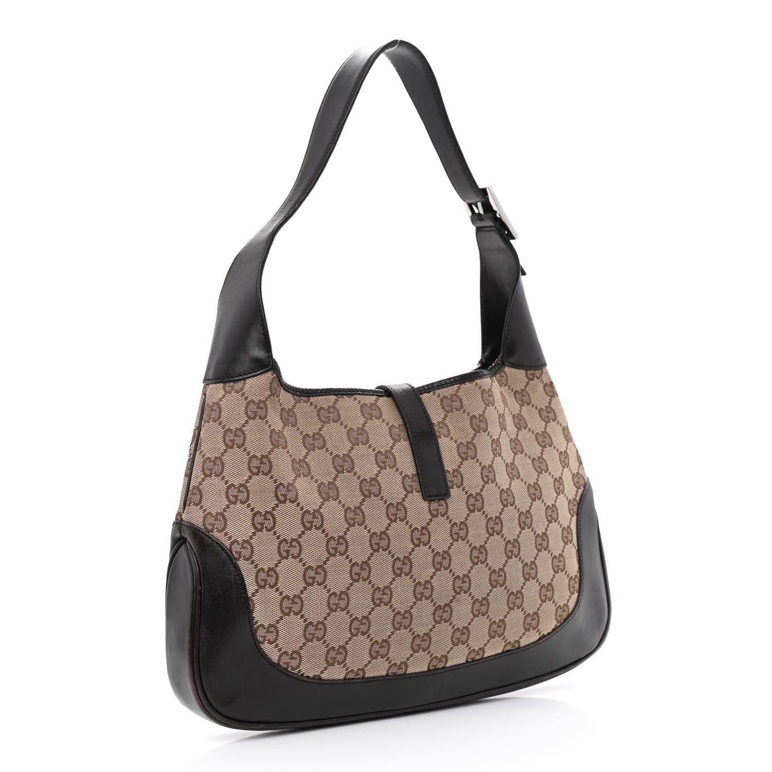 Gucci Monogram Web Jackie O Hobo Dark Brown 3 of 18