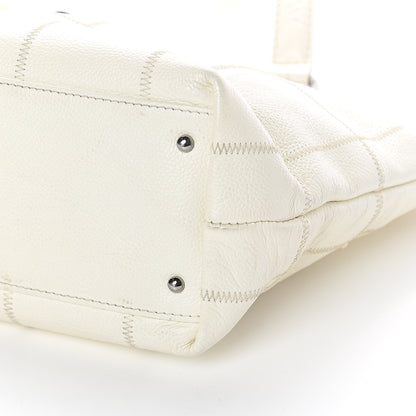 Chanel Caviar Square Stitched Tote White 13 of 13