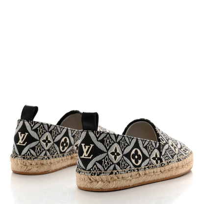 Louis Vuitton Jacquard Since 1854 Starboard Espadrille Flats 35 Grey 4 of 9