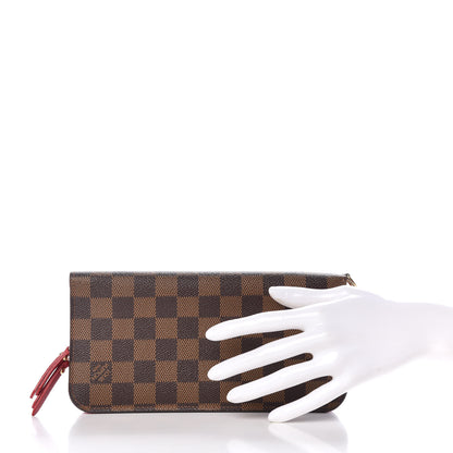 Louis Vuitton Damier Ebene Insolite Wallet Red 2 of 8