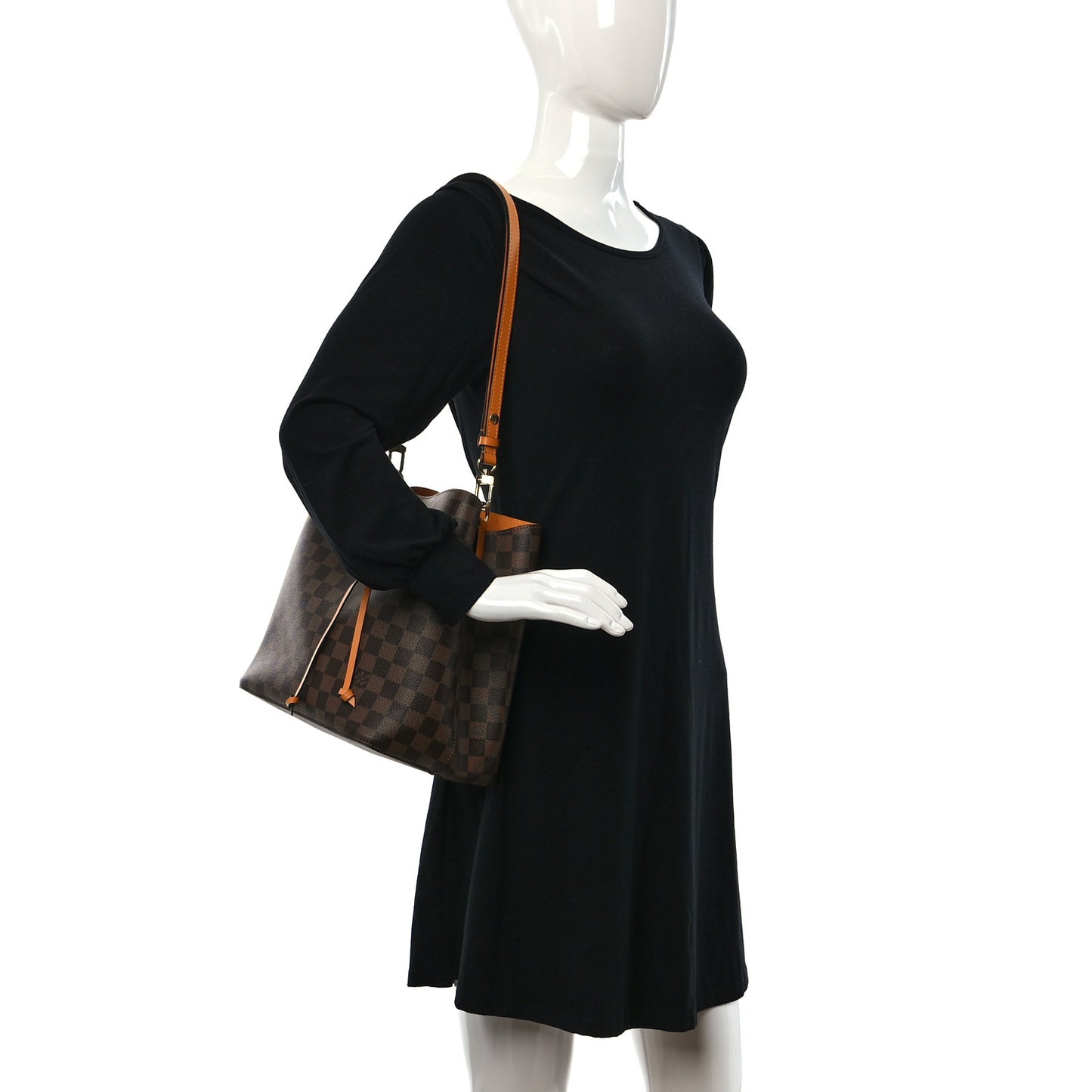 Damier Ebene Neonoe MM Safran