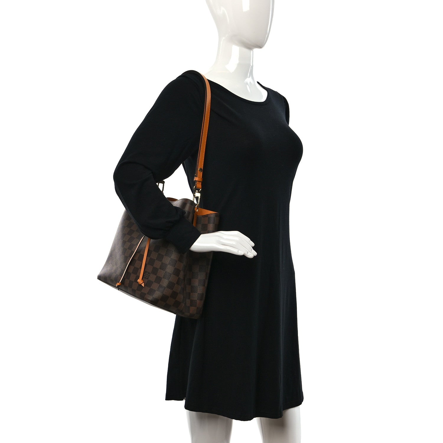 Louis Vuitton Damier Ebene Neonoe MM Safran 2 of 9