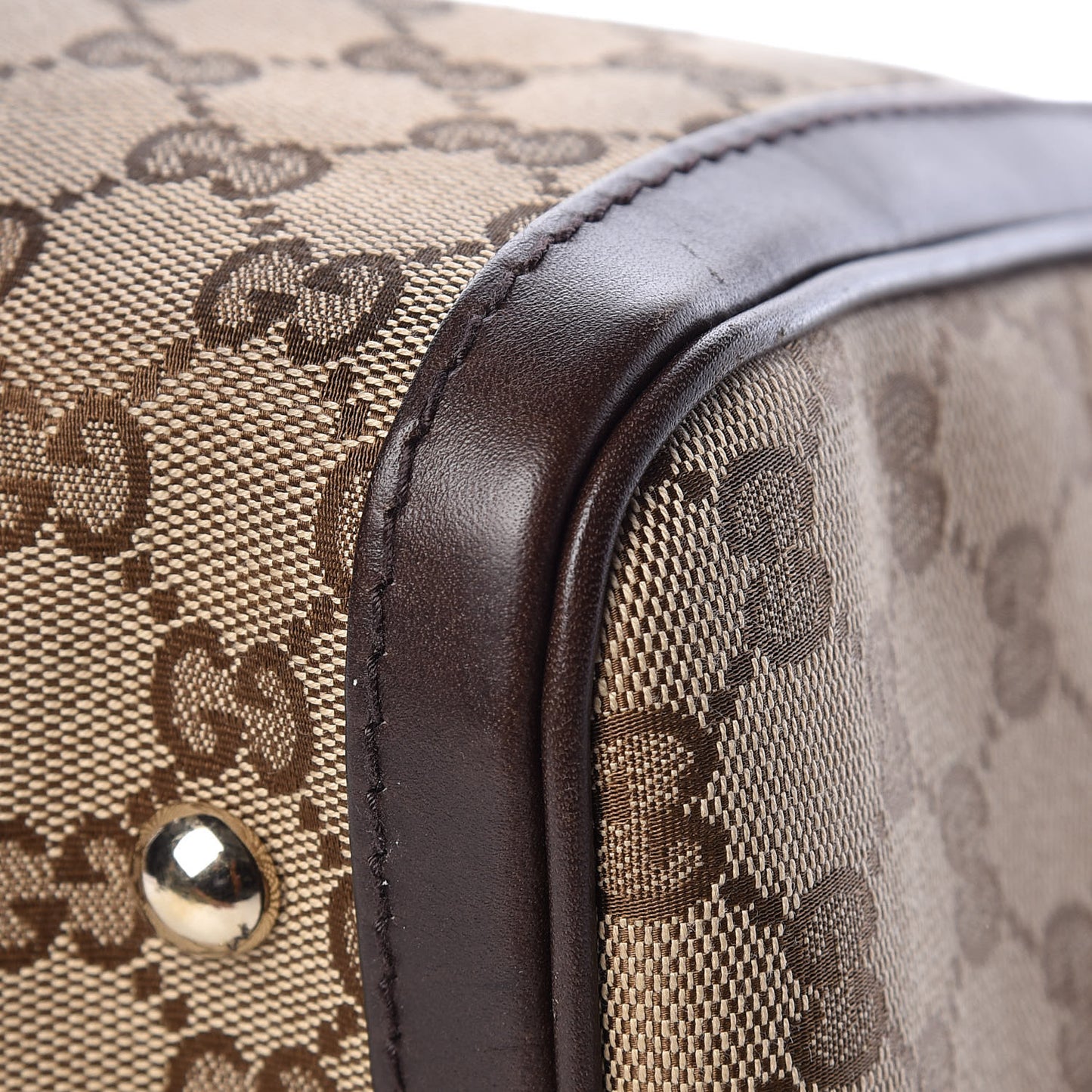 Monogram Vintage Web Medium Boston Dark Brown