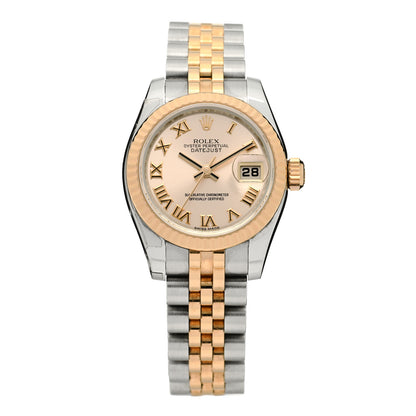 Rolex Stainless Steel 18K Everose Gold 26mm Oyster Perpetual Datejust Watch Pink Roman 179171 1 of 5