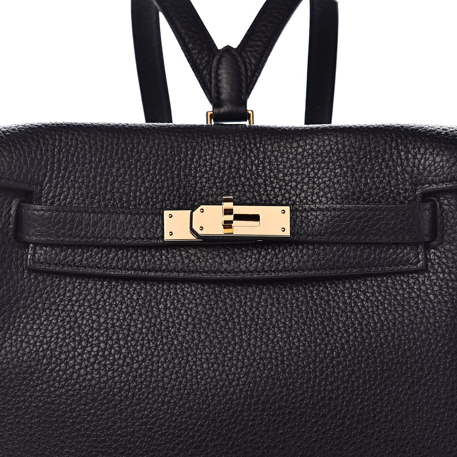 Hermes Taurillon Clemence Kelly Ado Backpack Black 10 of 11