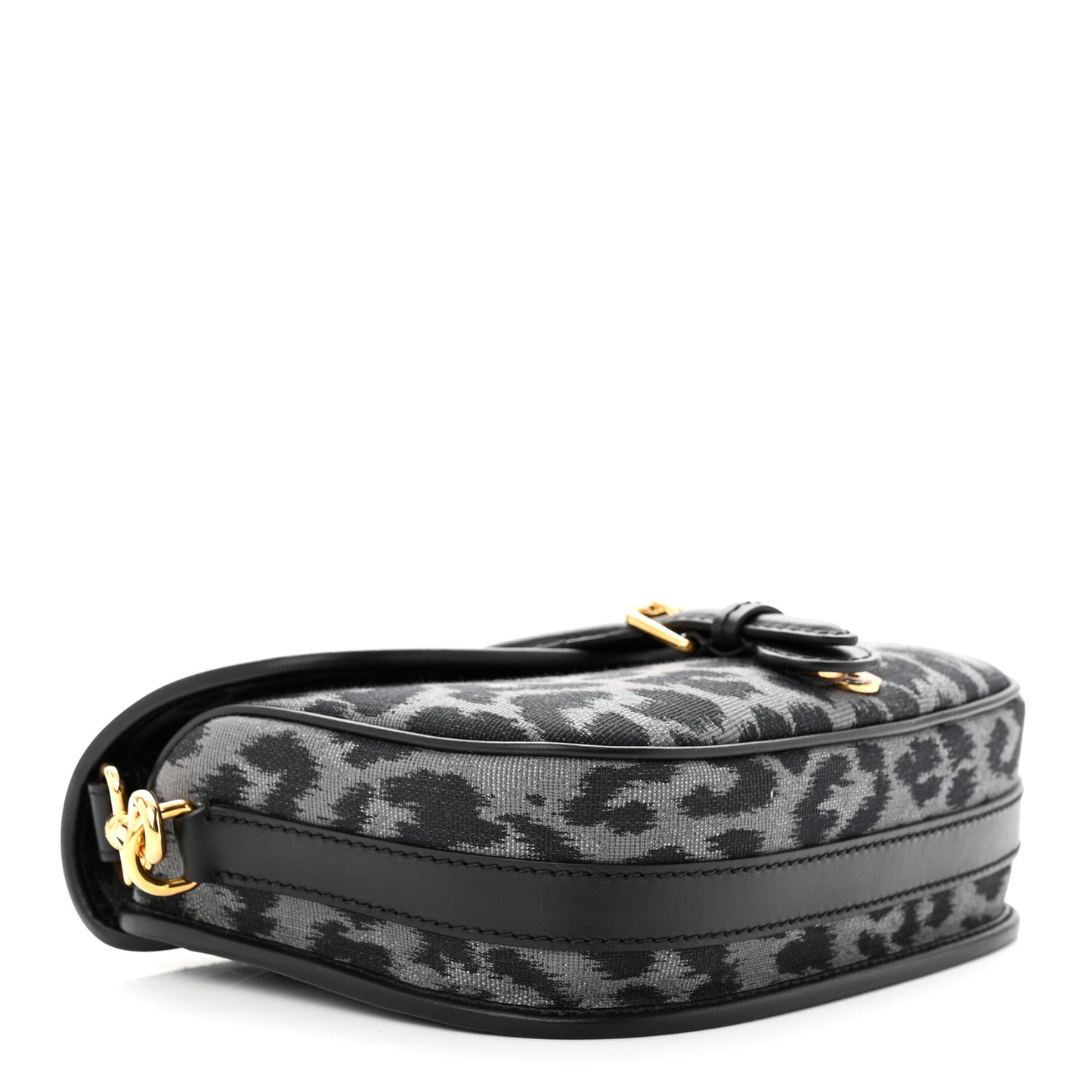 Canvas Mizza Embroidered Medium Bobby Flap Grey Black