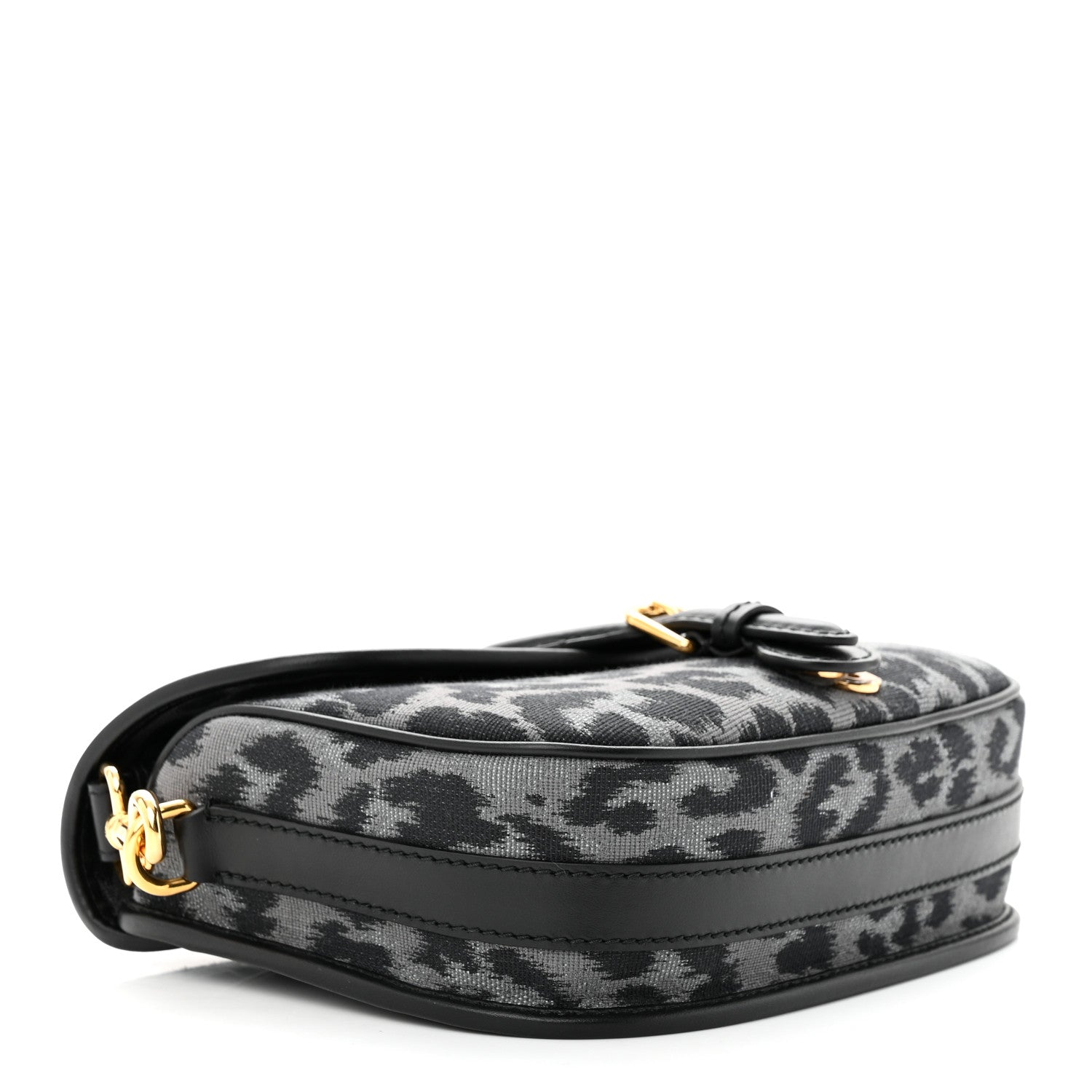 Christian Dior Canvas Mizza Embroidered Medium Bobby Flap Grey Black 4 of 9