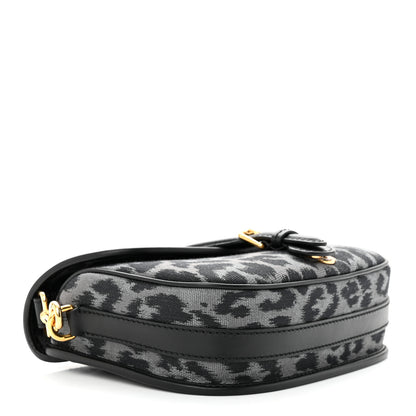 Christian Dior Canvas Mizza Embroidered Medium Bobby Flap Grey Black 4 of 9