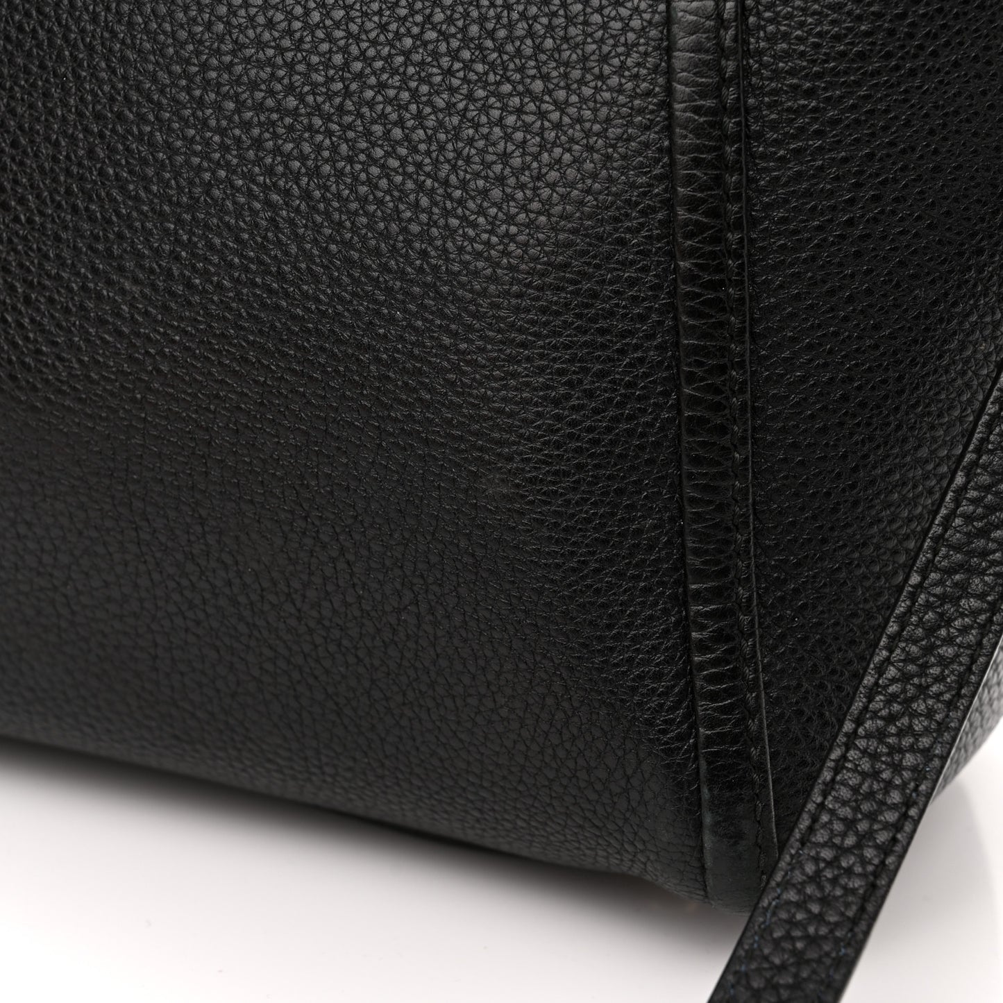 Pebbled Calfskin Small Soho Top Handle Bag Black