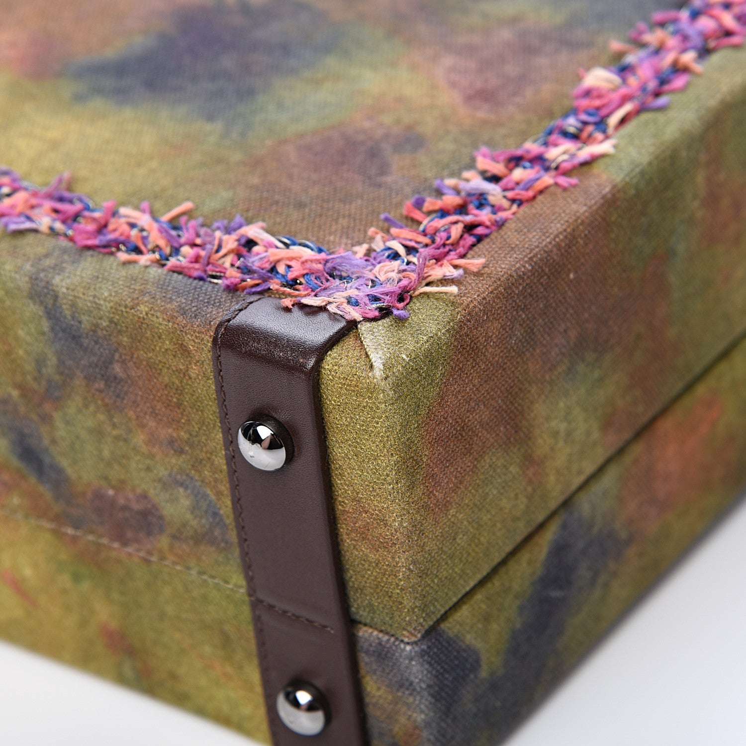 Chanel Washed Toile Graffiti On The Pavements Briefcase Khaki Multicolor 10 of 13