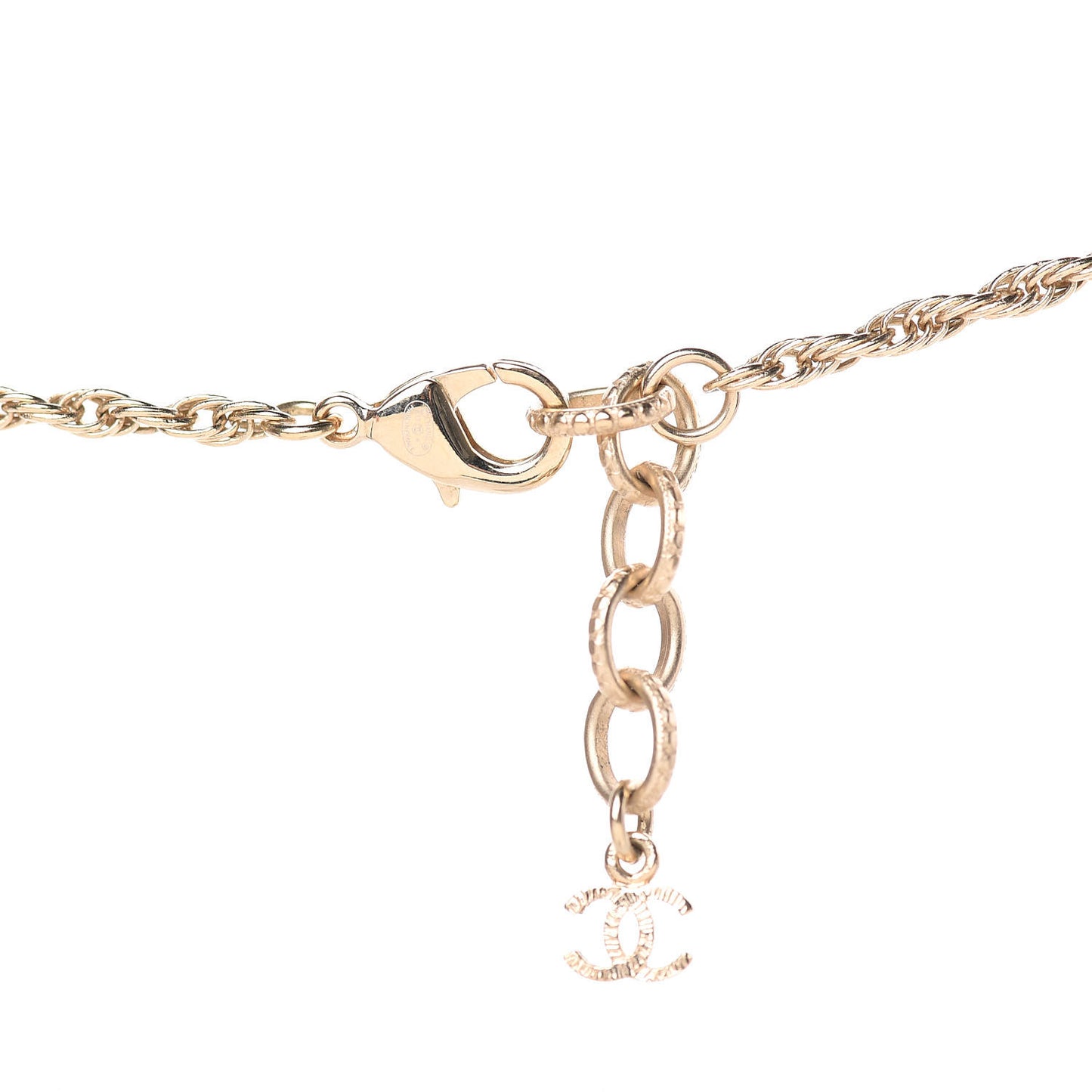 Pearl CC Medallion Necklace Gold