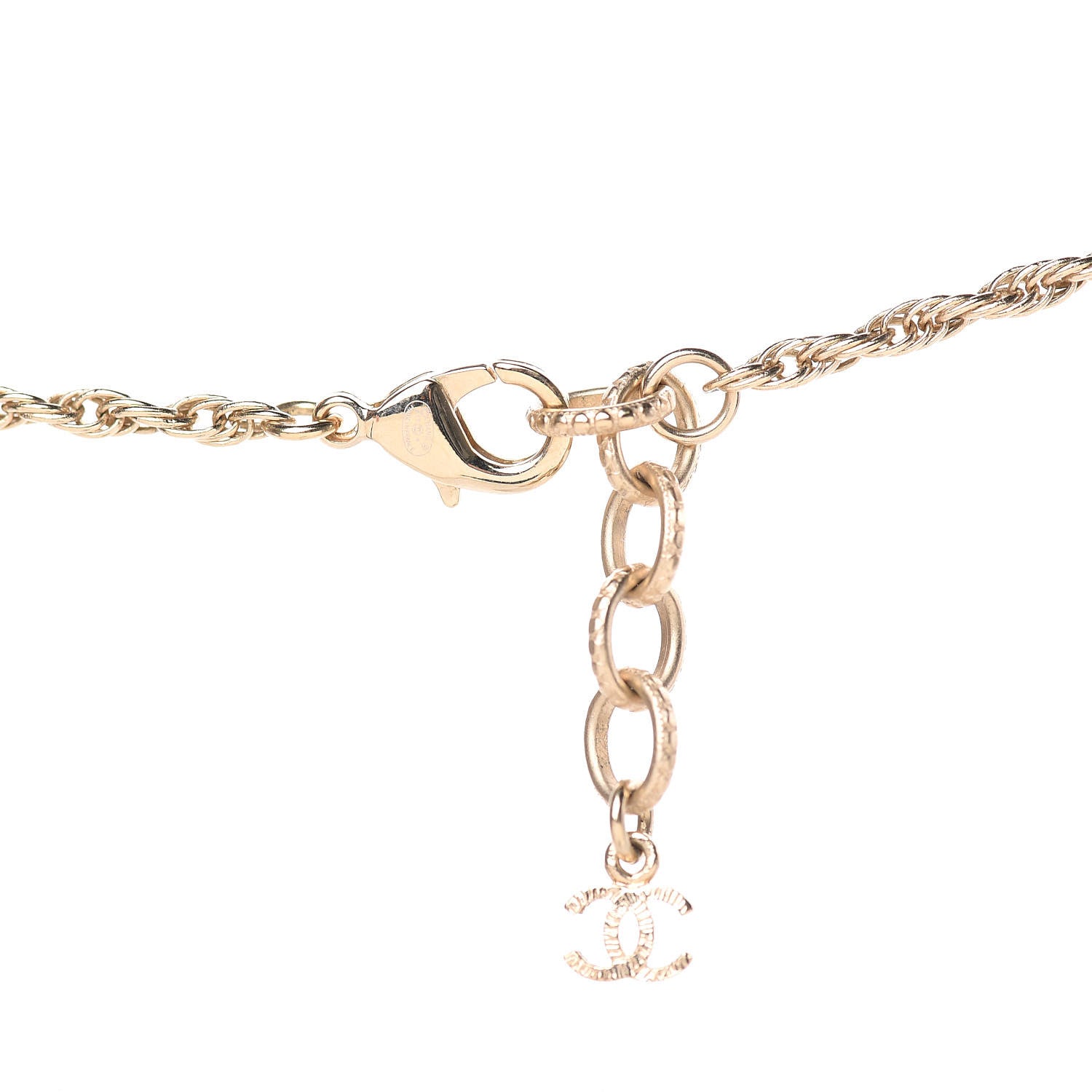 Chanel Pearl CC Medallion Necklace Gold 5 of 5