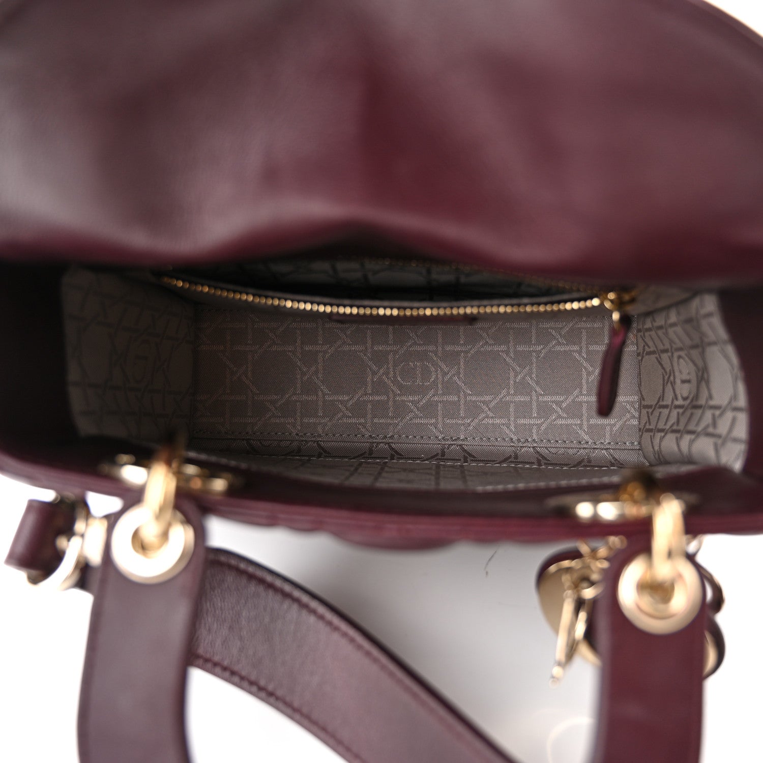 Christian Dior Lambskin Cannage Small Lucky Badges My Lady Dior Plum 5 of 9