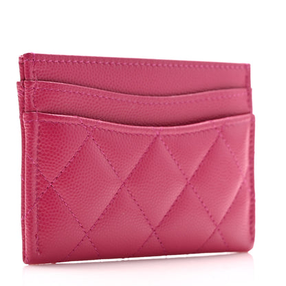 Chanel Caviar Quilted Card Holder Fuchsia 3 of 8