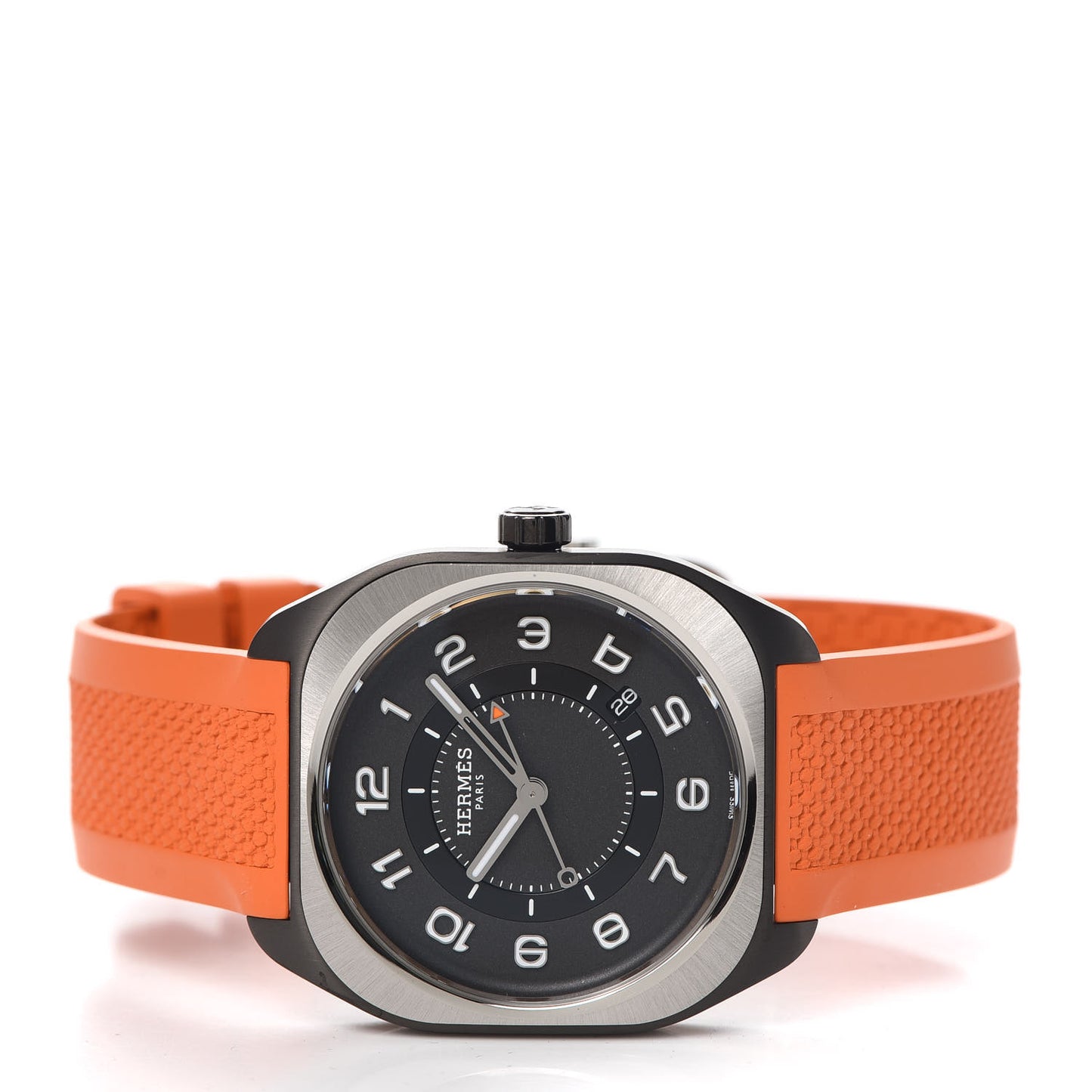 DLC Coated Titanium Rubber 39mm H08 Automatic Watch Orange