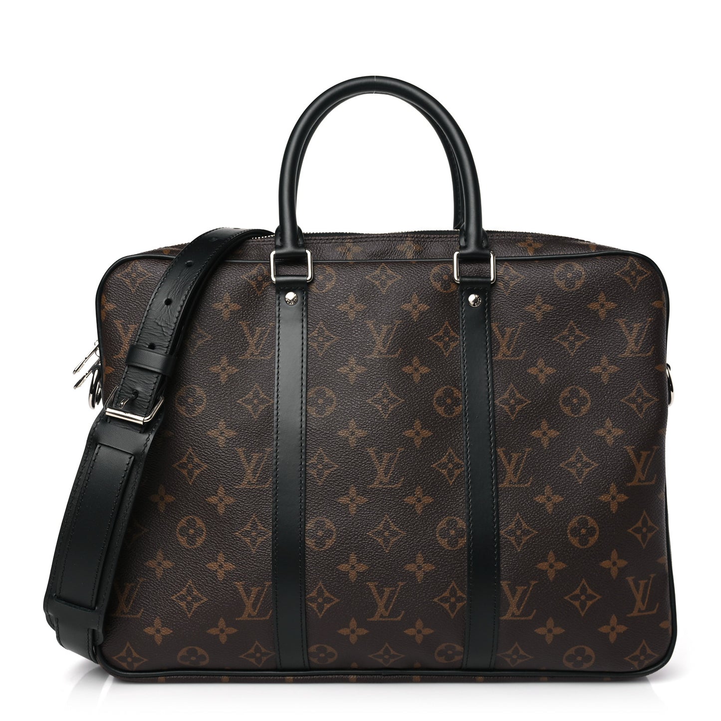 LOUIS VUITTON Monogram Macassar Porte-Documents Voyage PM