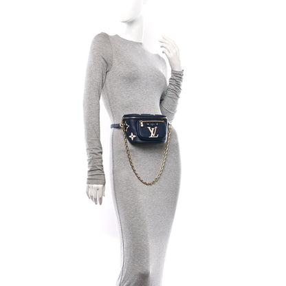 Louis Vuitton Empreinte Monogram Giant Mini By The Pool Bumbag Navy Creme 2 of 10