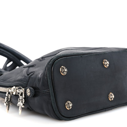 Chrome Hearts Calfskin Cross Embellished Slouchy Mo Black 8 of 9