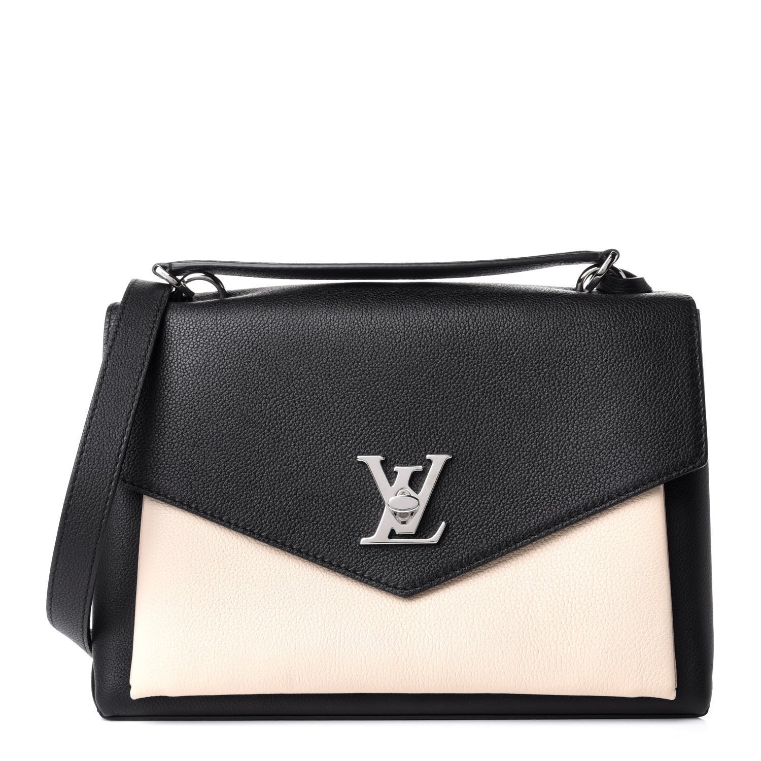 Louis Vuitton Soft Calfskin My Lockme Top Handle Vanille Black 1 of 4