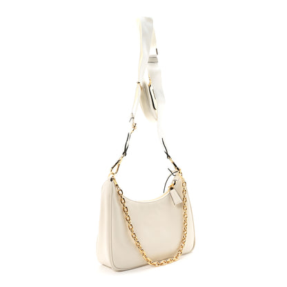 Prada Vitello Re-Edition 2005 Shoulder Bag White 3 of 10