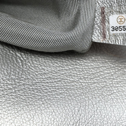Chanel Metallic Goatskin Quilted Large Chanel 19 Flap Silver 7 of 12