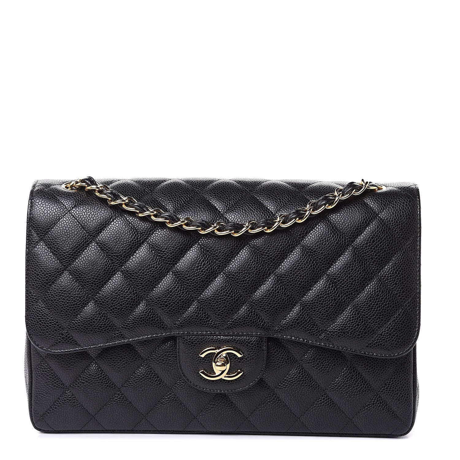 Chanel Caviar Quilted Jumbo Double Flap Black 1 of 11
