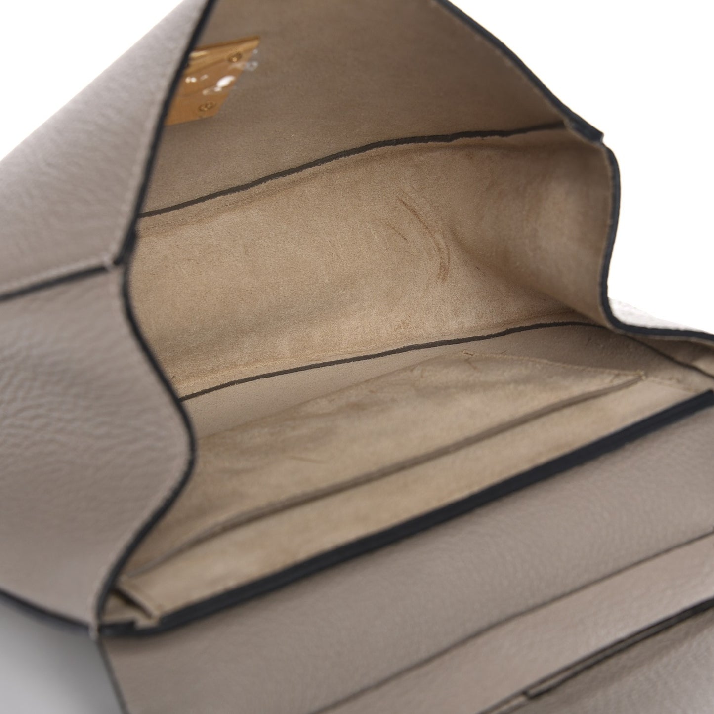 Grained Lambskin Drew Shoulder Bag Motty Grey
