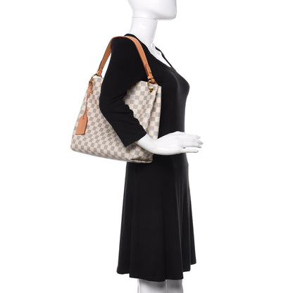Louis Vuitton Damier Azur Graceful PM Rose Ballerine 2 of 13