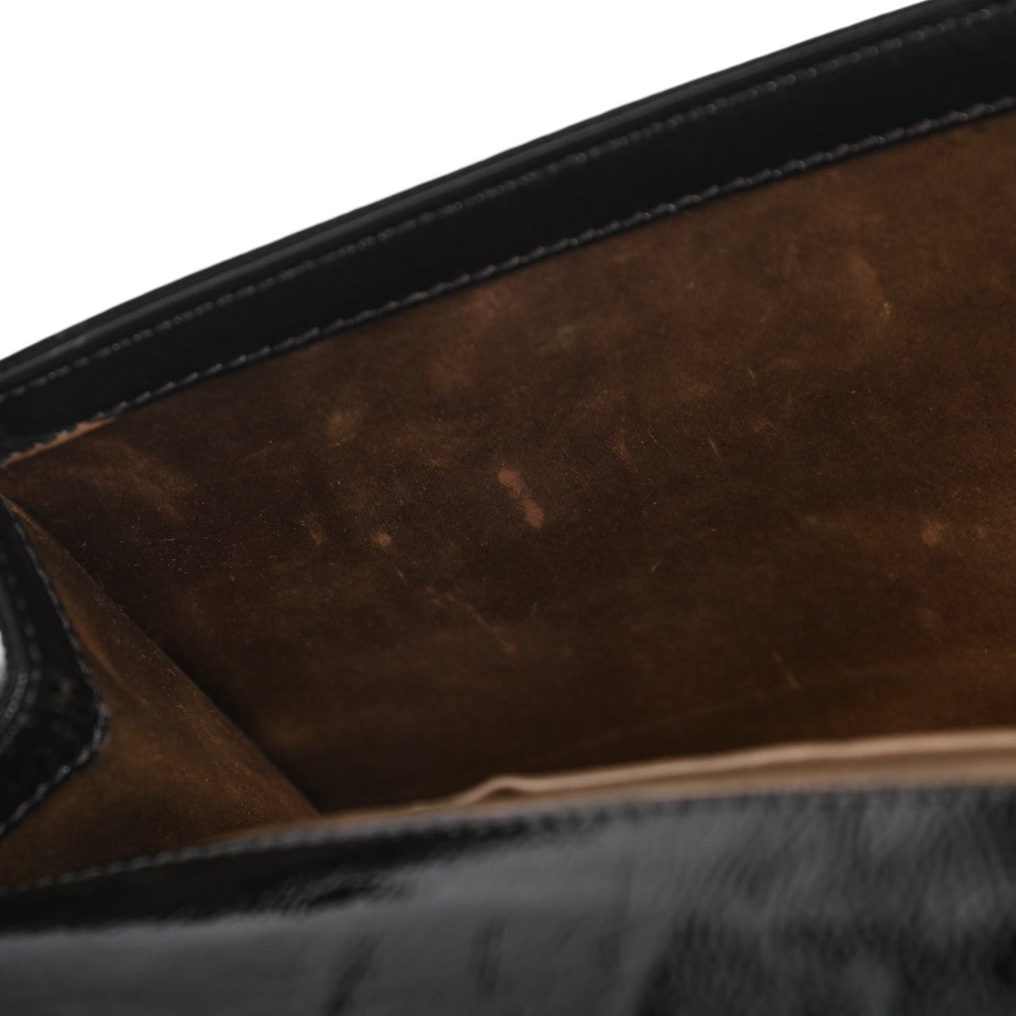 Textured Patent Monogram Large Belle De Jour Clutch Black