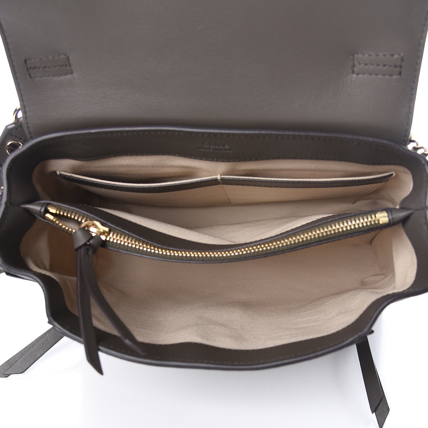 Chloe Calfskin Crocodile Embossed Small Faye Day Shoulder Bag Profound Brown 5 of 9
