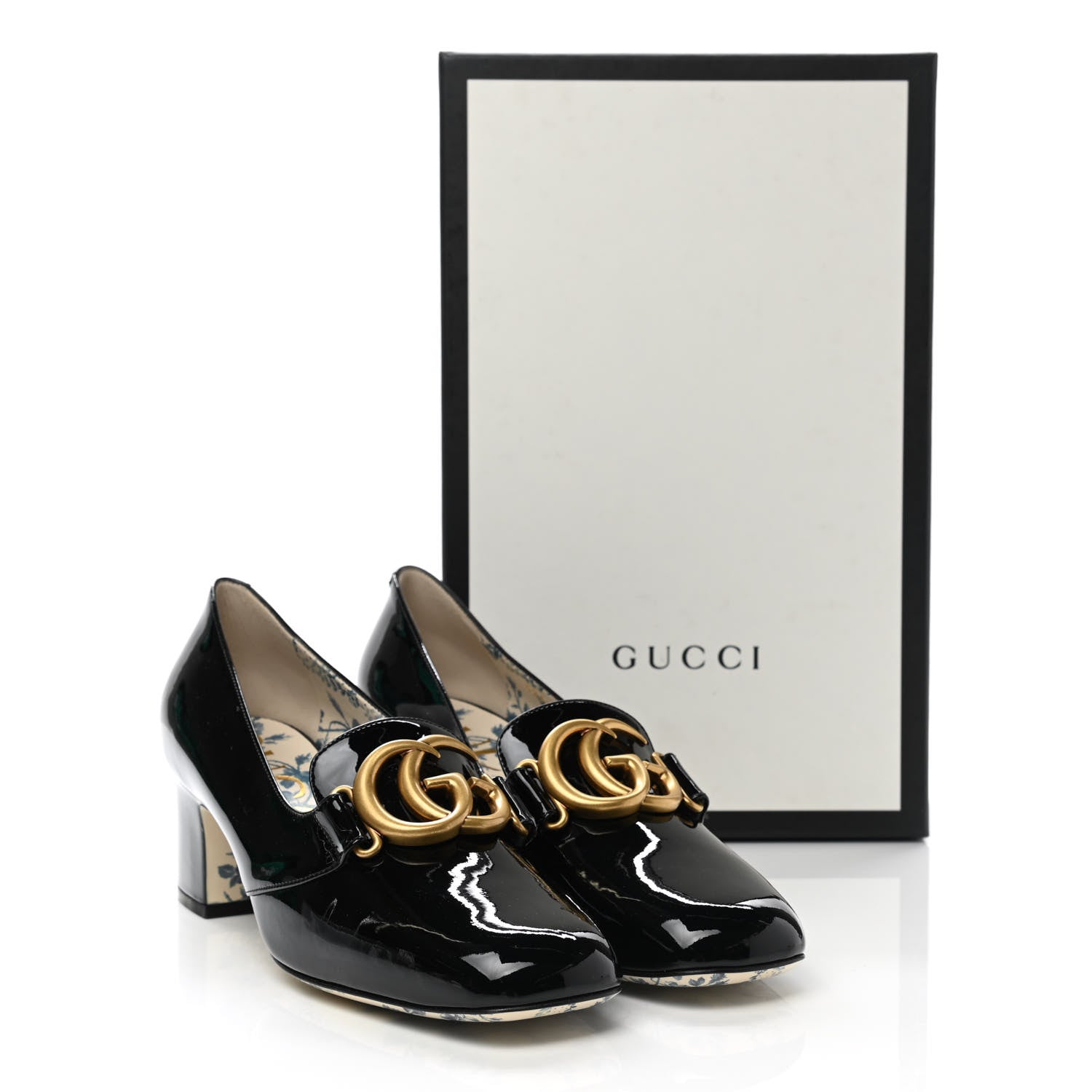 Gucci Vernice GG Victoire 55mm Loafer Pumps 38.5 Black 9 of 9