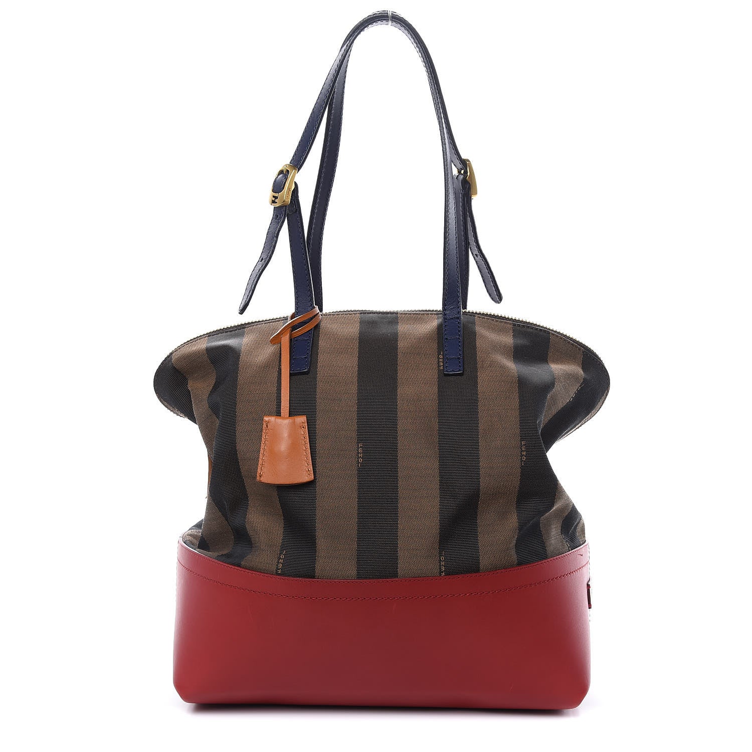 Fendi Pequin Cuoio Vegetale 2Bag Tobacco Rosso Blue Mirto Miele 1 of 25
