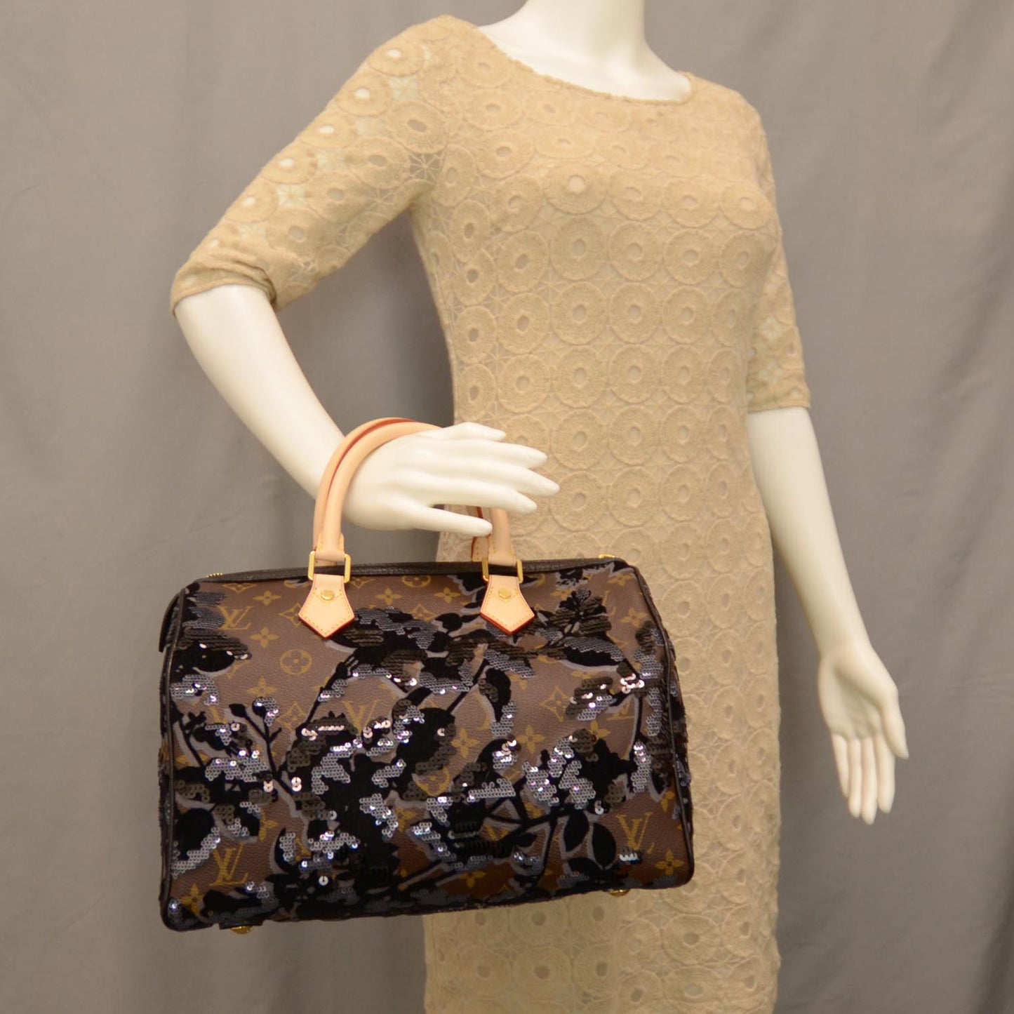 Monogram Fleur De Jais Sequins Speedy 30