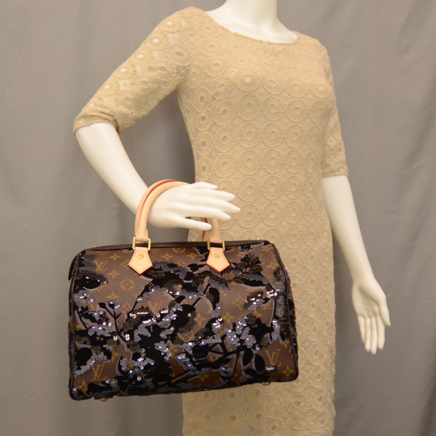 Louis Vuitton Monogram Fleur De Jais Sequins Speedy 30 2 of 7