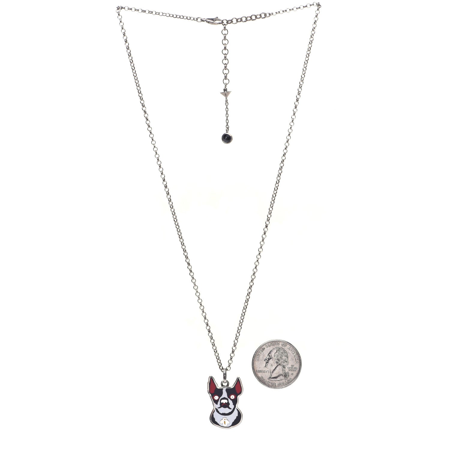 Gucci Sterling Silver Orso Pendant Necklace 2 of 7
