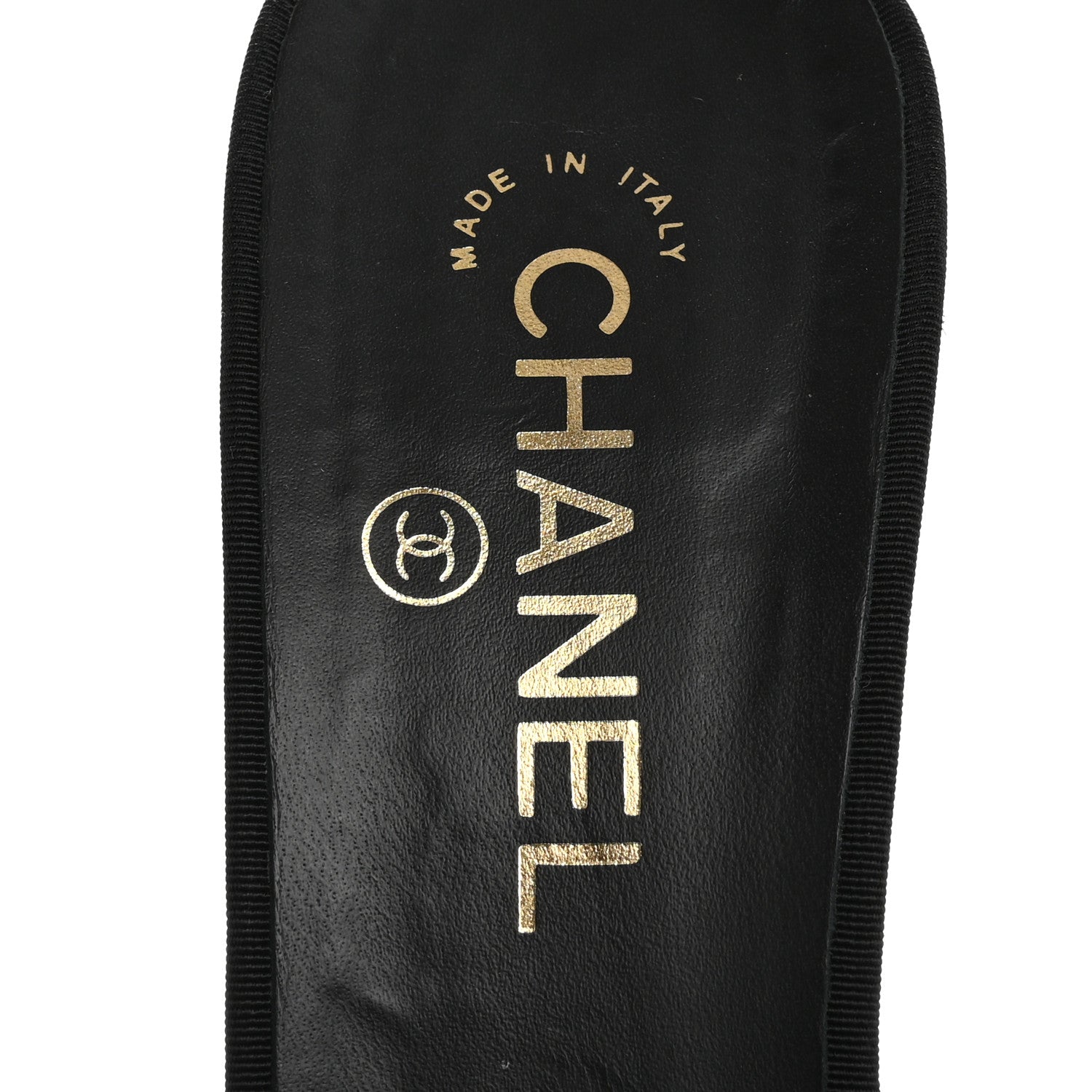 Chanel Goatskin Grosgrain Cap Toe Pearl Mule 40 Black 7 of 12