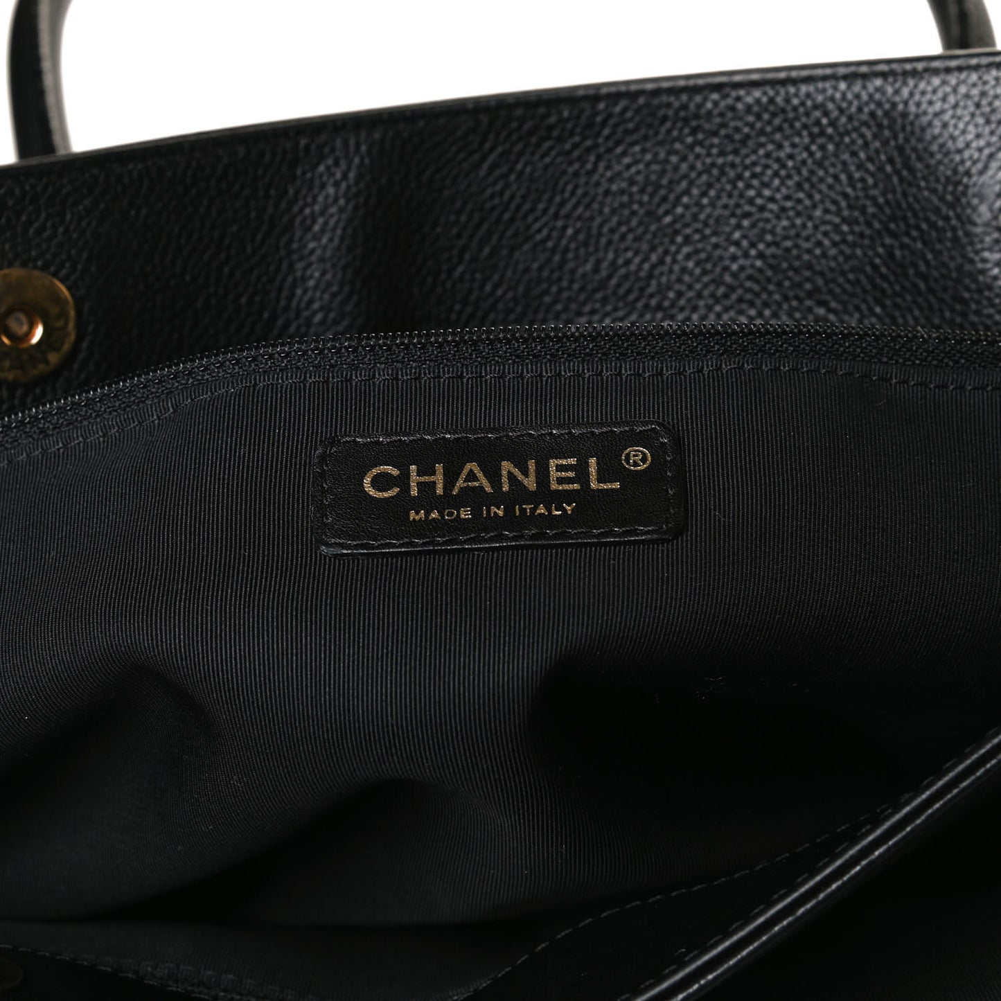 Calfskin Cerf Executive Shopper Tote Black