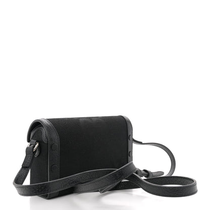 Gucci Monogram Jumbo GG Textured Dollar Calfskin Mini Horsebit 1955 Shoulder Bag Black 3 of 12