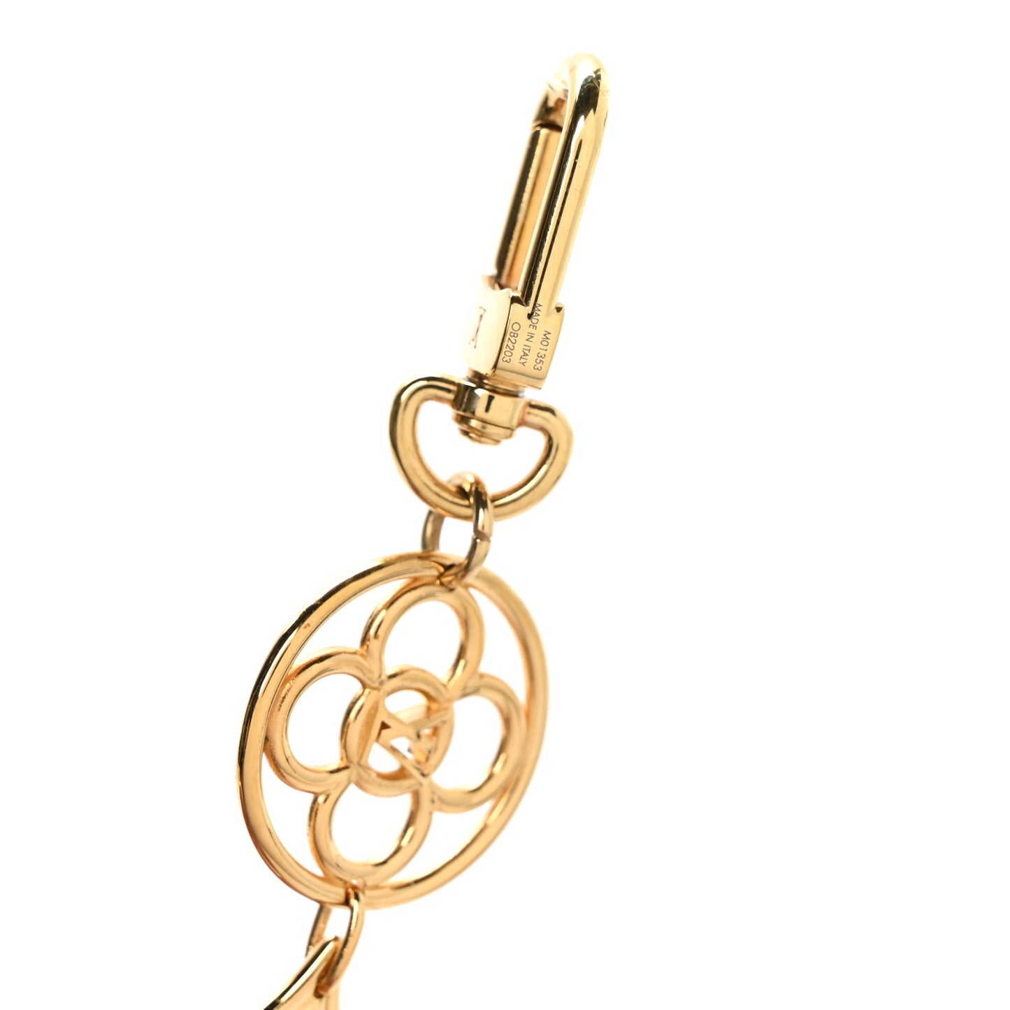 Metal Twiggy Chain Bag Charm Gold