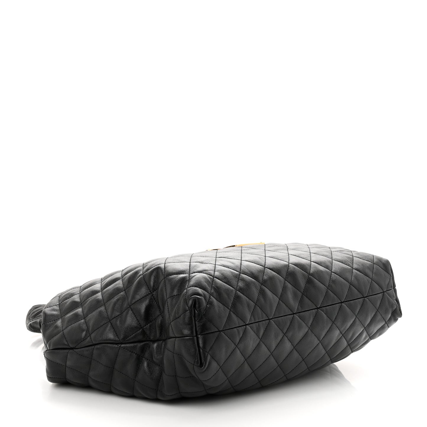 Lambskin Quilted Maxi Icare Shopping Tote Black