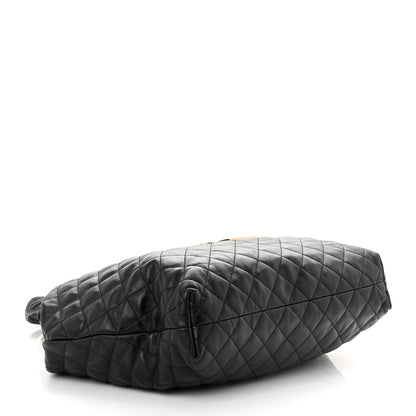 Saint Laurent Lambskin Quilted Maxi Icare Shopping Tote Black 5 of 12