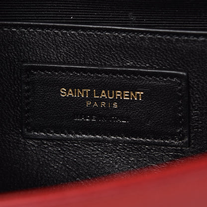 Saint Laurent Grain De Poudre Classic Monogram Cassandre Clutch New Red 9 of 10