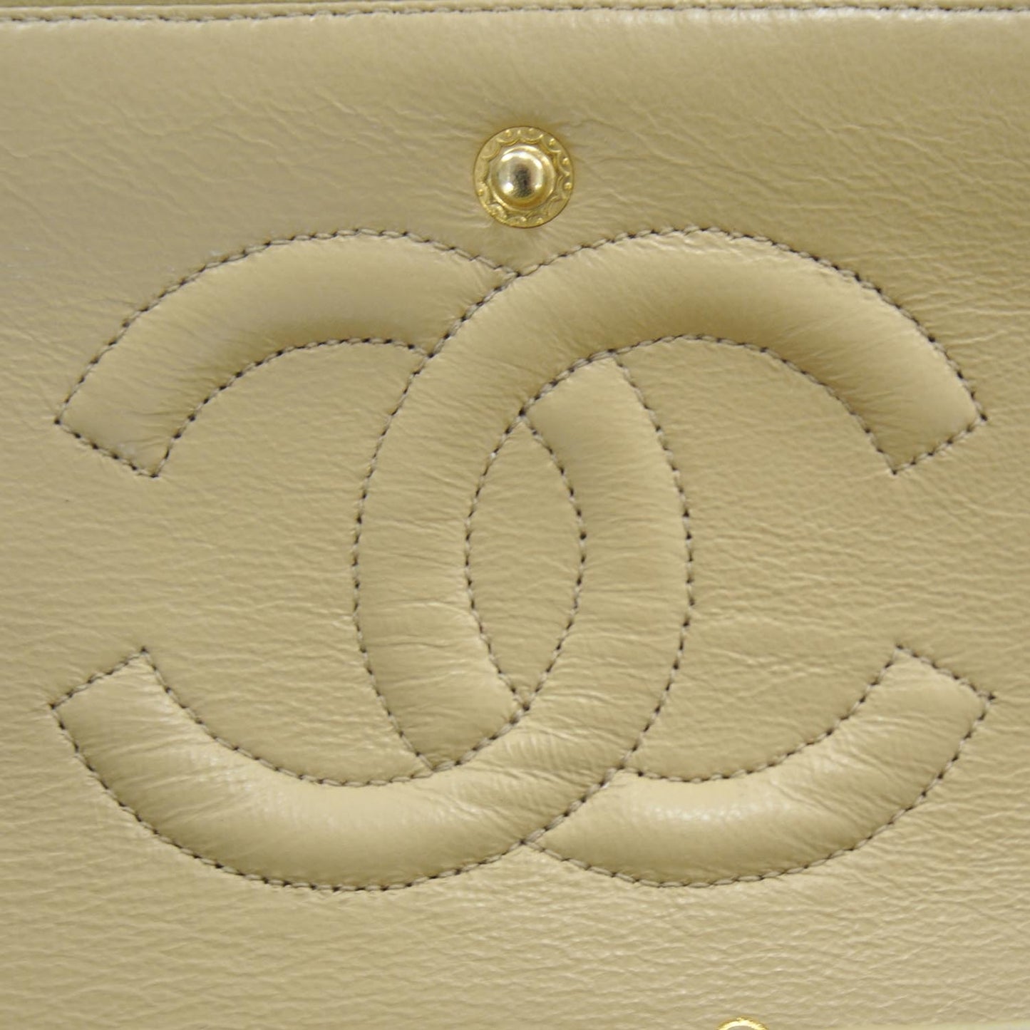 Lambskin Medium Double Flap Beige