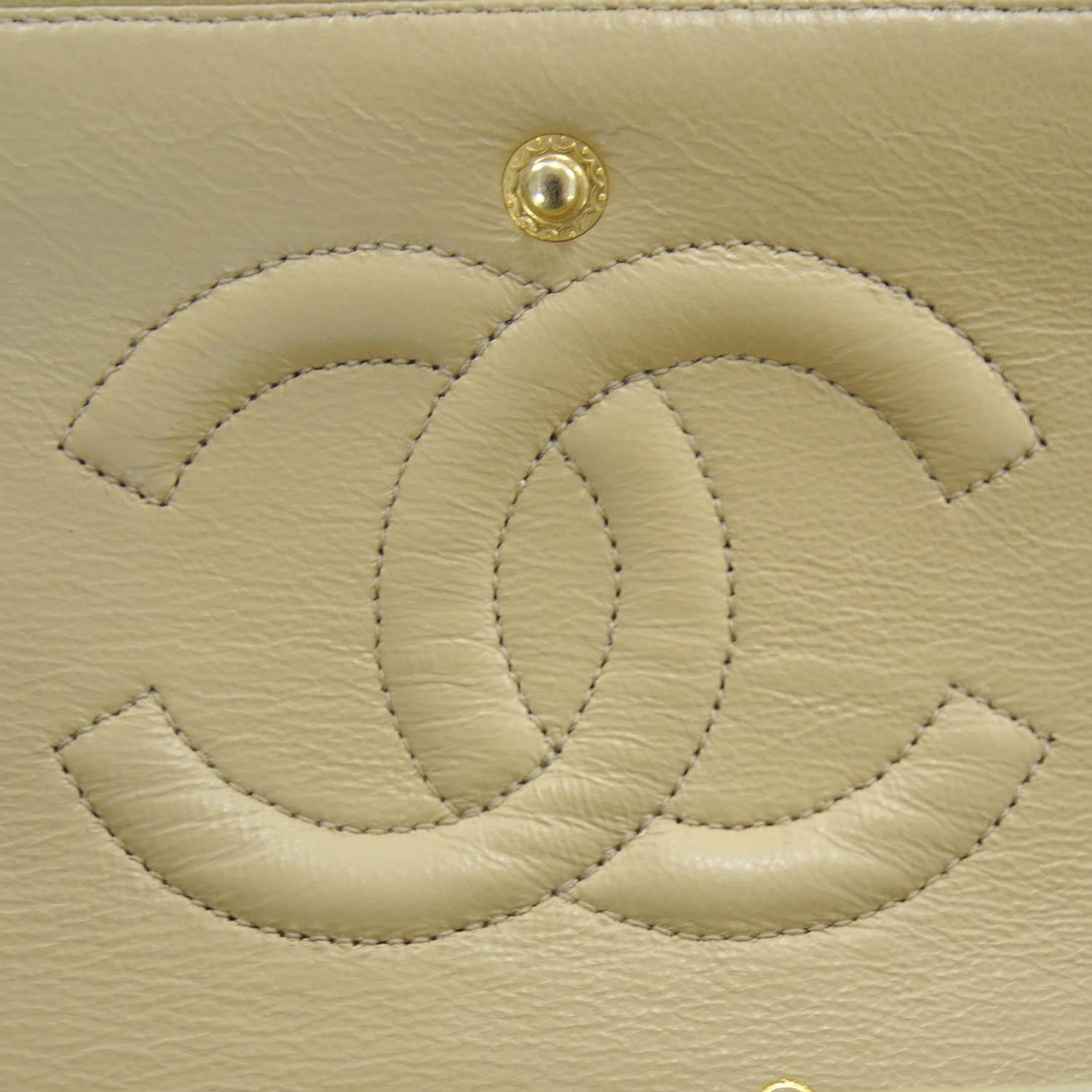 Chanel Lambskin Medium Double Flap Beige 10 of 12