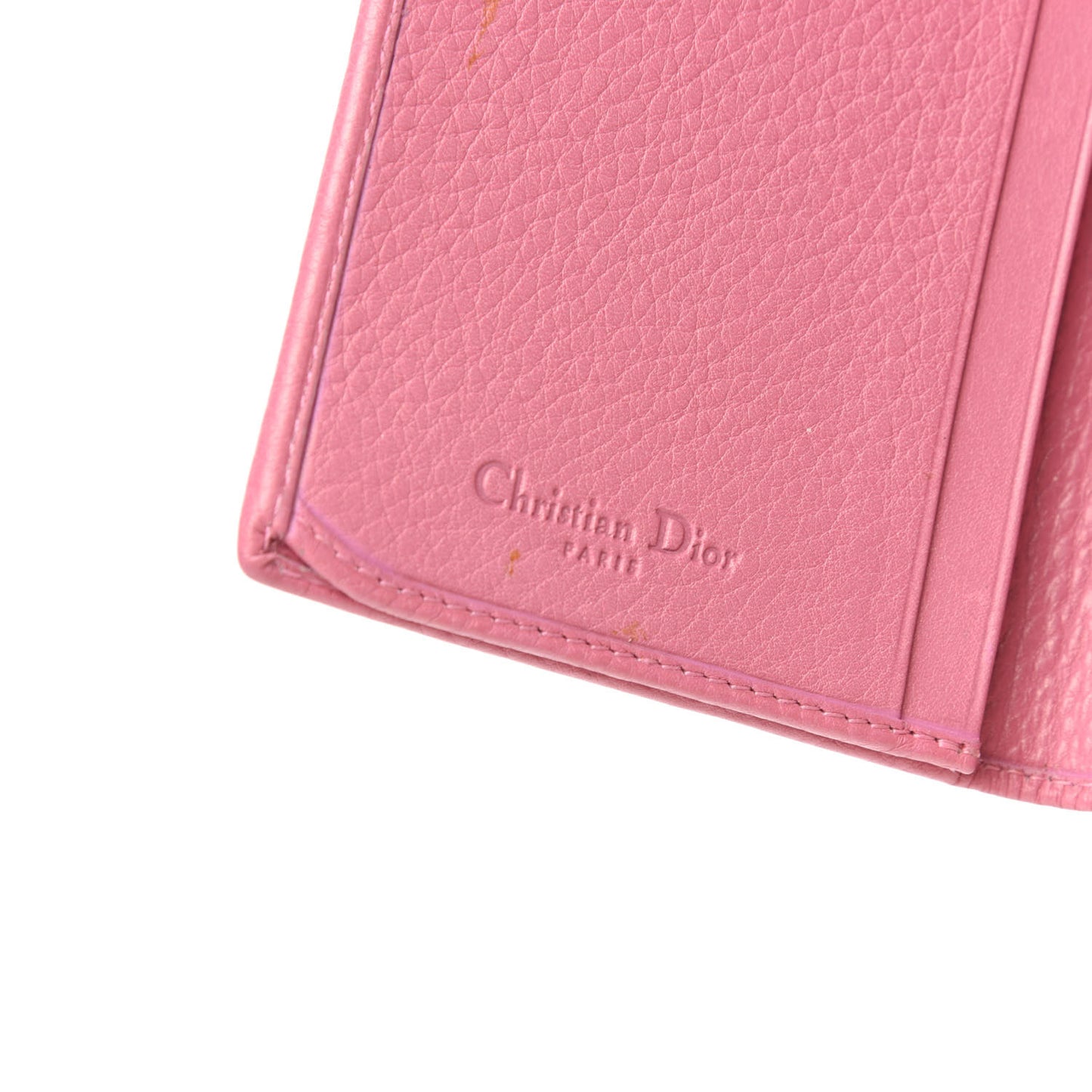 Calfskin Embroidered Romantic Flowers Saddle Wallet Pink